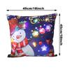 LED Licht Weihnachten Kissen Kissenbezug Weihnachtsmann Elch Schneeflocke Xmas Laterne Leuchten Kissenbezug Winter Feiertagsdekoration