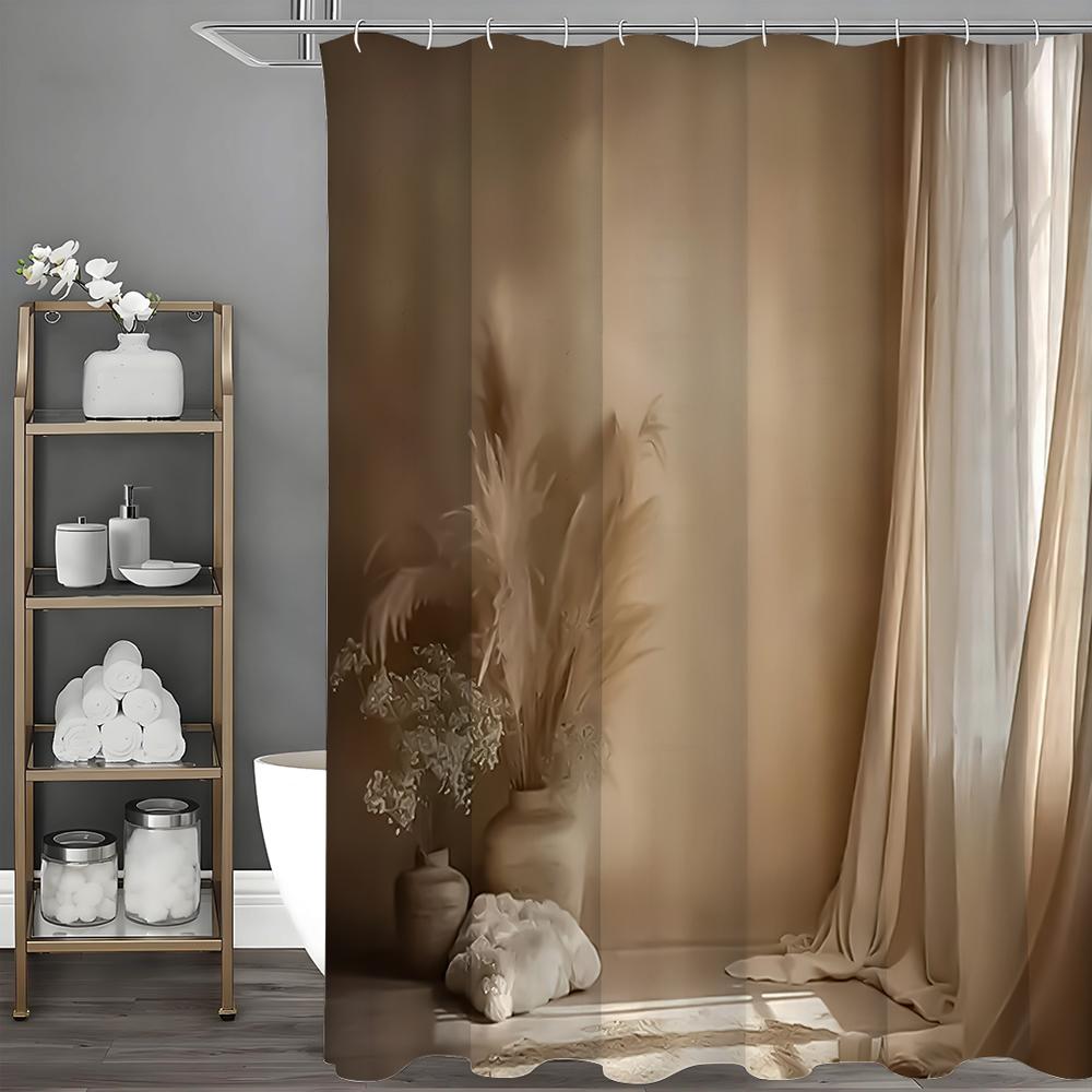 Aesthetic Shower Curtain, Bathroom Decorative Shower Curtain, Waterproof Shower Curtain with Hooks