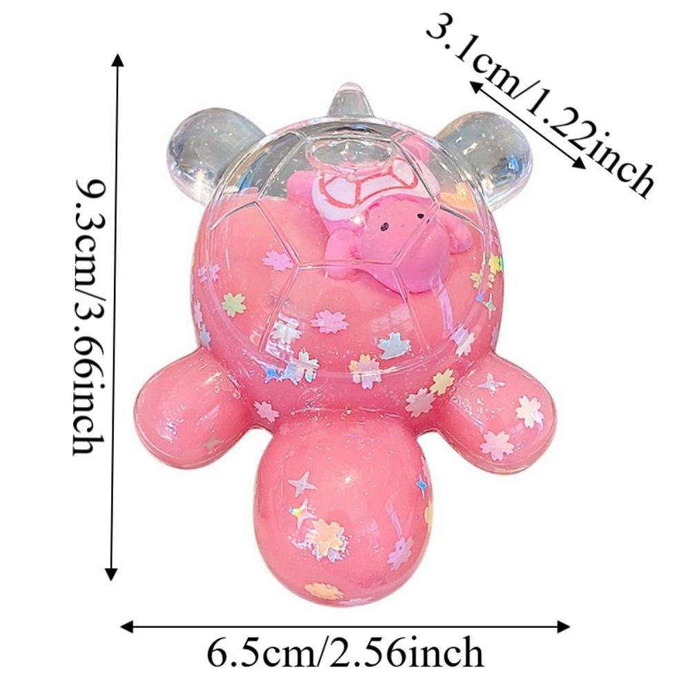 Creative Cartoon Turtle Toy Flash Flowing Sand Miniature Tortoise Statue Tabletop Ornaments
