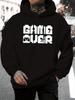 2025 Unisex Casual Versatile Style Fashion Hoodie,  Game Console Letter Print - Pullover Sweatshirt, Kangaroo Pocket, Stretch Fabric, Machine Washable