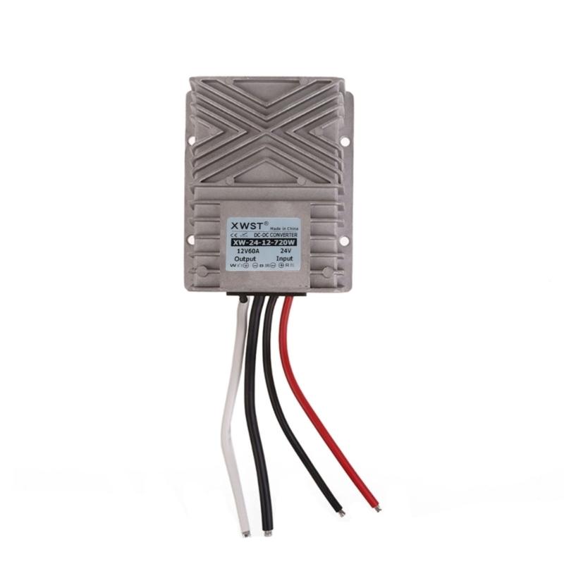 DC24V To 12V Power Adapter Waterproof Aulminum Alloy Regulator for 12v Taxi Radio, Advertising Screen, Solar Panel
