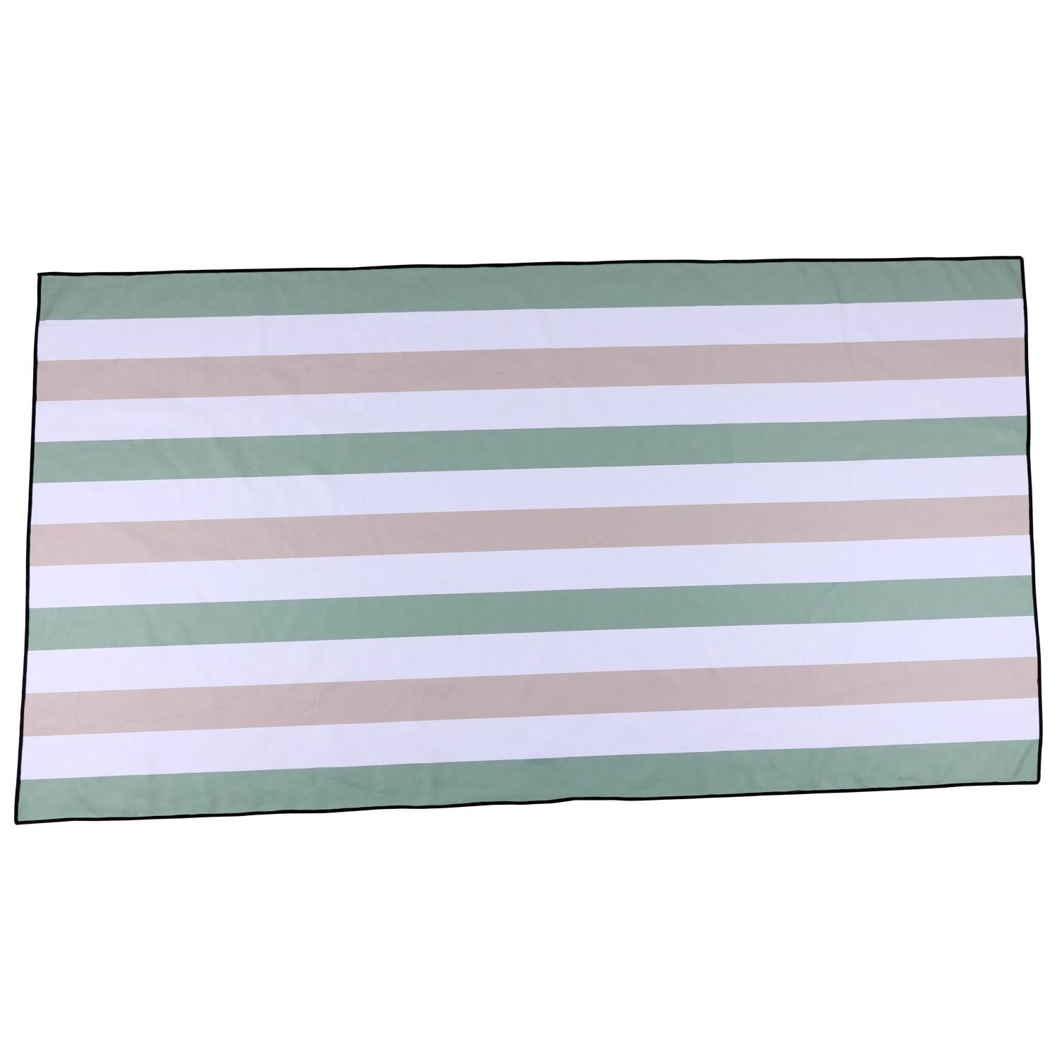 

Двустороннее бархатное пляжное полотенце в полоску — быстросохнущее и впитывающее для купания и принятия солнечных ванн 170x90 cm