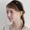 Puffy Wide Logo Hairband (H045_black)