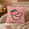 Peach Cushion Cover Anti-dustmite Pillowcase Invisible zipper silky short plush Sofa cushion cover