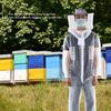 Anti Bee Biting Transparent One Piece Nylon Mesh Beekeeping Suit Bee Clothing Clothes Supplies(L )