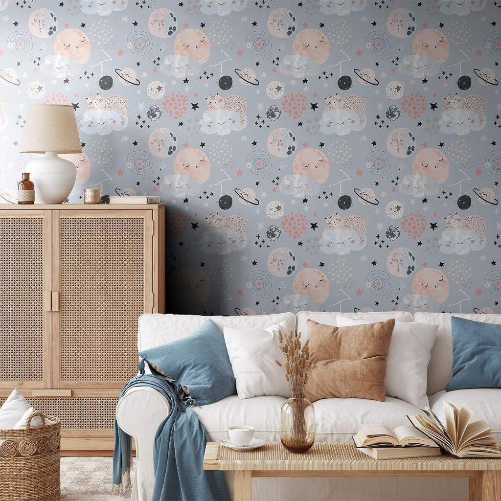 45X300Cm Small Fresh Bedroom Living Room Wall Decorative Wallpaper Pvc Waterproof Self-Adhesive Wall Sticker Children'S Room Wallpaper