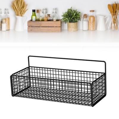 Scaffale portaoggetti da appendere alla parete, cestino portarifiuti multifunzionale portatile in filo di ferro per bagno cucina