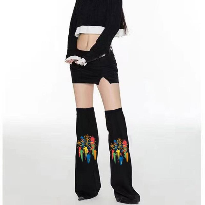 Sweet Cool Flared Leg Warmers Fashion Leg Sleeves Punk Long Leg Socks Gotik Baggy Cuffs Ankle Heap Socks for Women Girl