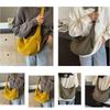 Neigeuse Women's Crossbody Nylon Shoulder Bag, Lightweight, Waterproof, Adjustable Shoulder Strap, Solid Color, Stylish Nylon Bag, Crescent Shape,