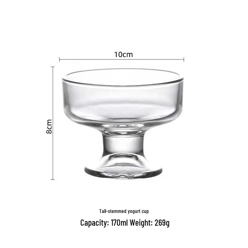 Mesopotamische Glas-Dessertschale: Eisbecher mit kurzen Beinen, Eis am Stiel Halter, Milchshake und Milchteetasse