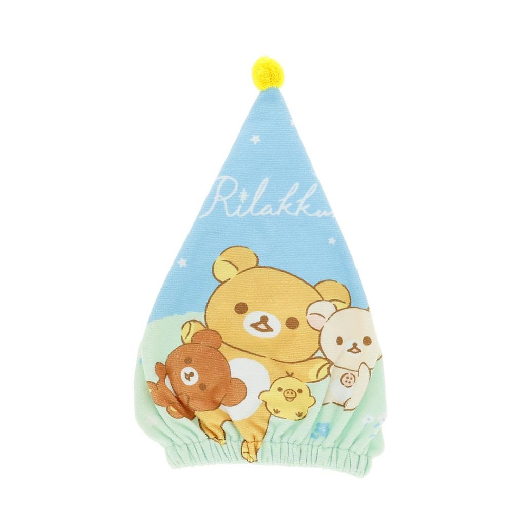 Marushin Towel Cap for Rilakkuma Twinkle Night Hair Drying for Girls and Character and the 6445003800 Swimming, Kids' Towel, Absorbent, Quick-Drying,