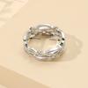 Huajie Couple's Geometry Irregular Creativity Rings Solid Simple Beauty Hollow Korean Fashion  Trend