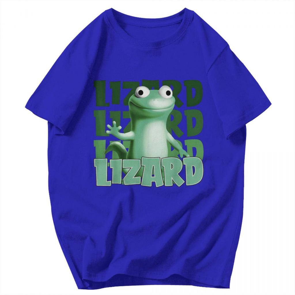 Men T Shirt Fun Lizard Meme Unique Y2K Graphic Quality Unisex Clothing T Shirts
