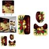 Elegant Christmas Shower Curtain And Toilet Mat Set For Stunning Holiday Home Decor