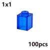 MOC Transparent Thick Building Blocks Figures 1x1 1x2 2x2 2x4 Dots Clear Brick Compatible Brand Educational Creative Toy for Kid