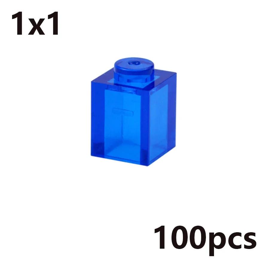 MOC Transparent Thick Building Blocks Figures 1x1 1x2 2x2 2x4 Dots Clear Brick Compatible Brand Educational Creative Toy for Kid