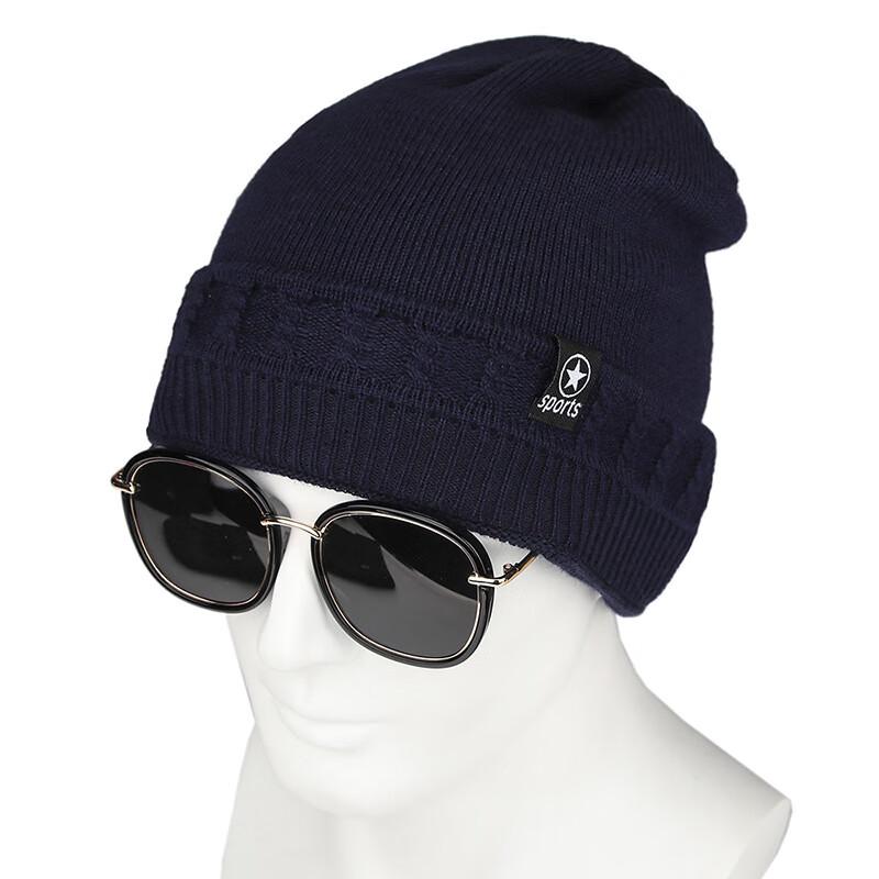 

ZHENYUEQI Men s Winter Plush Lined Knitted Beanie with Ear Protection One Size