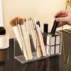 1pc Desktop Acrylic Transparent Makeup Brush Storage Box Organizer Portable Lipstick Makeup Brush Makeup Pen Holder Storage Box