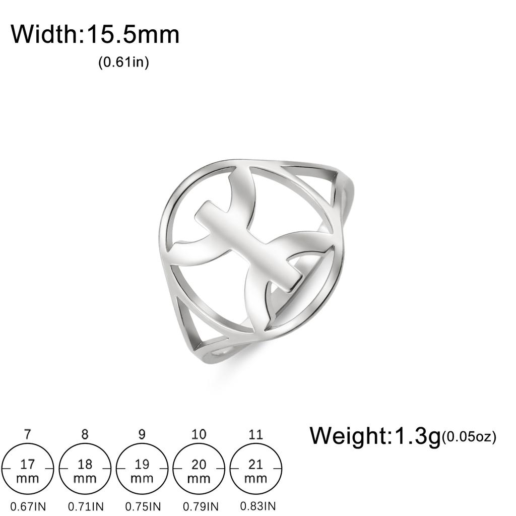 LIKGREAT Amazigh Berber Symbol Finger Ring Stainless Steel Men Women Yaz African Ethnic Tribe Religious Amulet Jewelry Gift