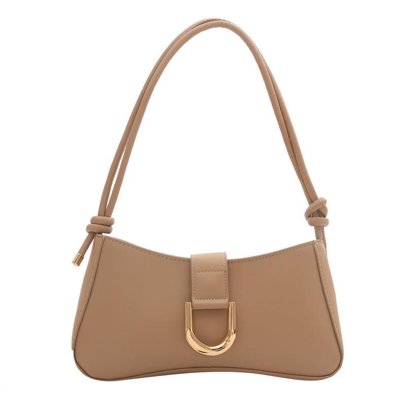 Stylish Minimalist Casual Single Shoulder Bag Underarm Bag With Contrast Stitching Elements