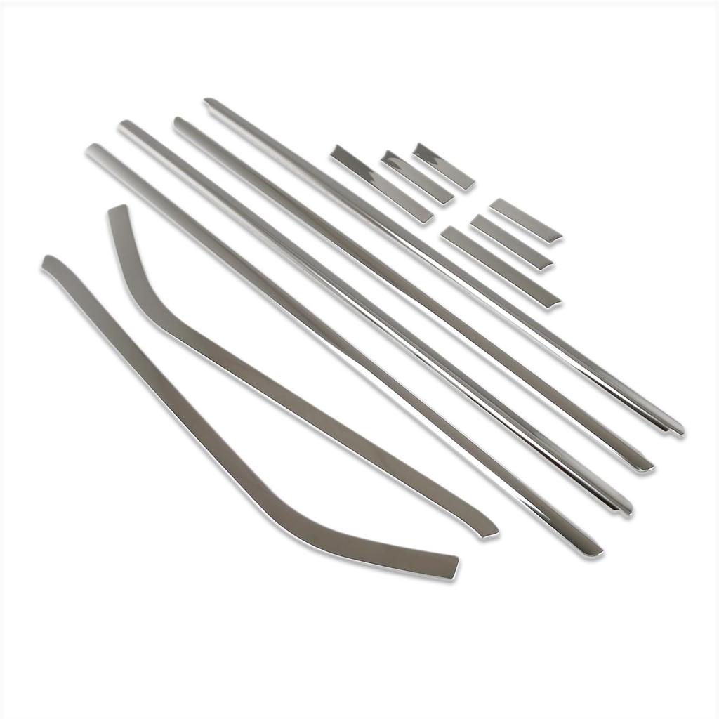 RUIQ Exterior Stainless Steel Full Set Window Frame Trim and Pillar for the New Daihatsu Move LA850S/LA860S (Chrome Plated)