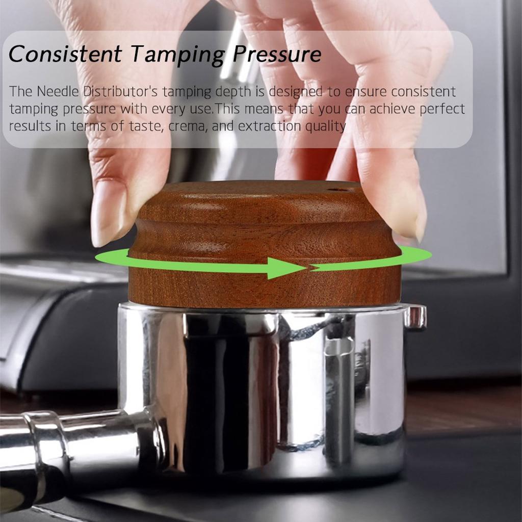 Portable Coffee Distribution Needle Coffee Powder Needle Coffee Distributor Wood Texture Coffee Stirrer Coffee Tool