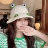 Cute Frog Bucket Hat Women's Spring Summer Sun Protection Sun Hat Personality Sweet Versatile Sun Protection Casual Basin Hat