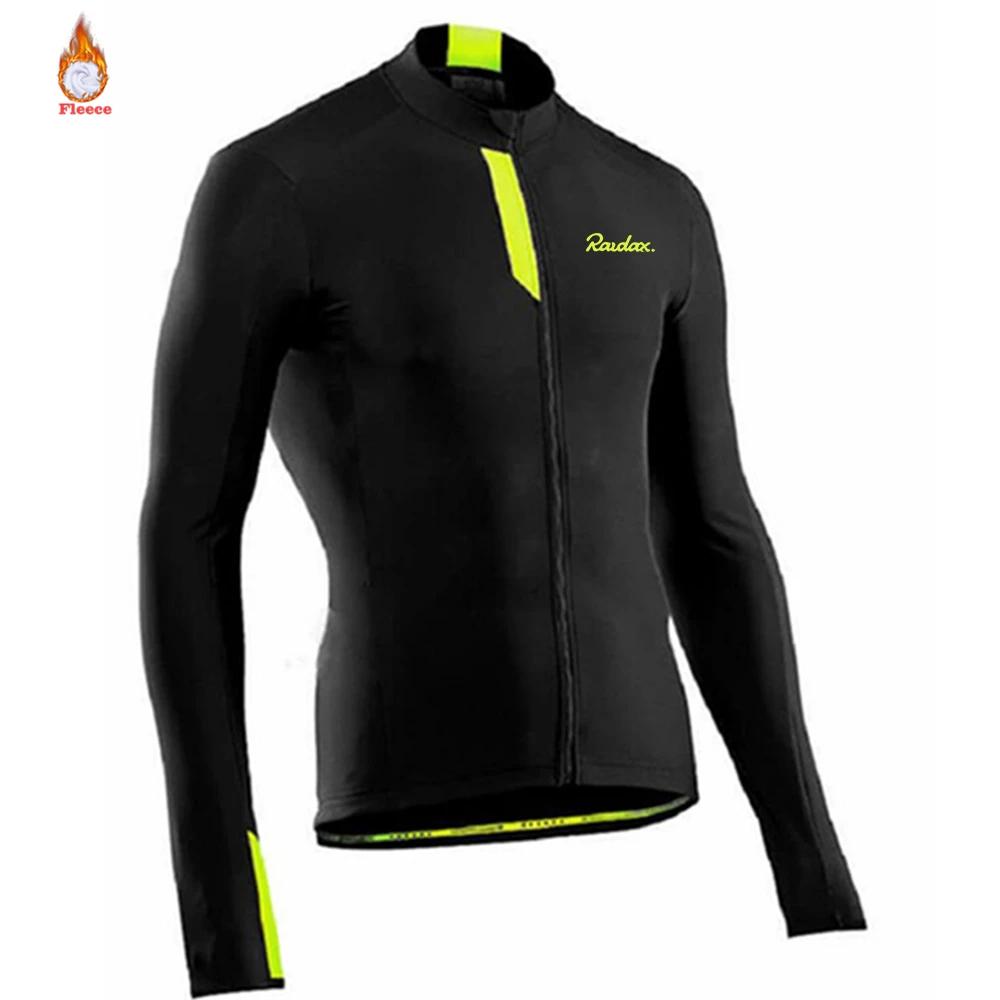 2025 Raudax Winter Thermal Fleece Cycling Jersey Set Warmer Ropa Ciclismo Men Long Sleeve MTB Cycling Clothing Triathlon Suit