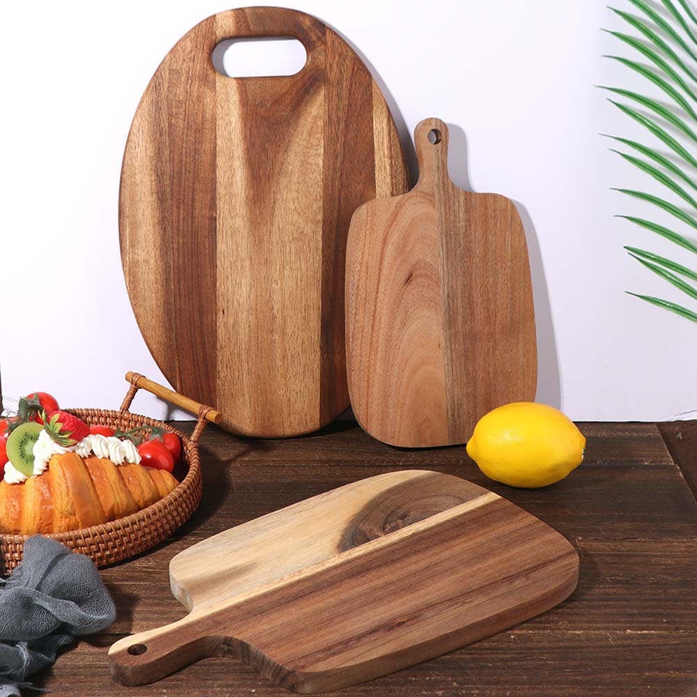 Home Supplies Hangable Wooden Chopping Blocks Natural Exquisite Cutting Board Convenient Solid Wood Bread Plate Dining Room