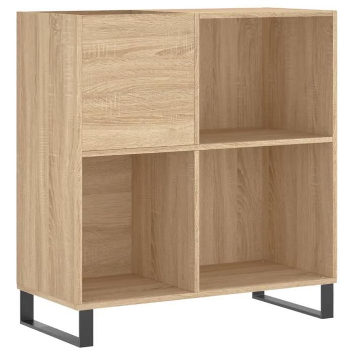 VidaXL Record Cabinet Sonoma Oak 84.5x38x89 Cm Engineered Wood 831783