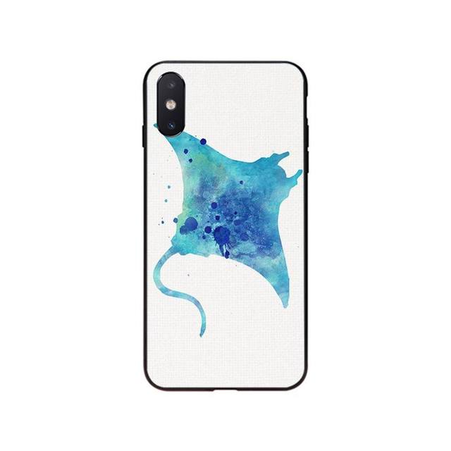 

Чехол для телефона Manta Ray Paint для Iphone 14 13 Pro Max 12mini 12 11 Promax Xs Max Xr Se2 8 7 Plus X iPhone 11