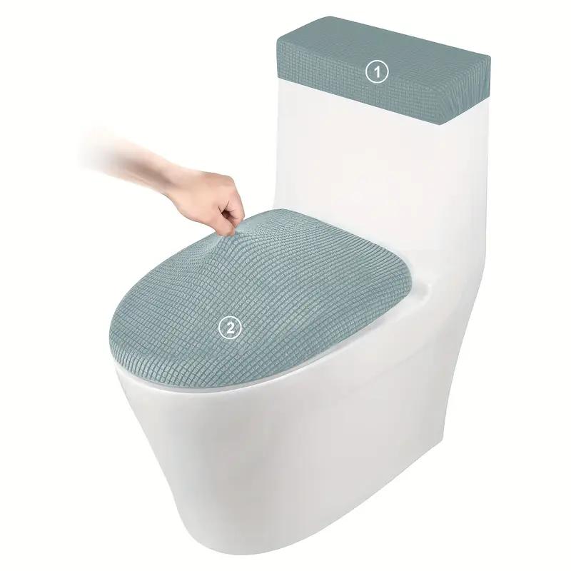 2Pcs/Set Jacquard Toilet Seat Protector Cover Stretch Anti-Dirty Toilet Lid Tank Lid Covers Toilet Cushion Mats El Bathroom