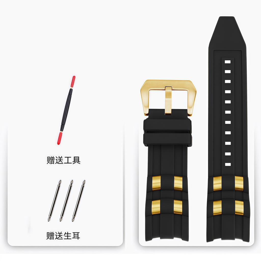 26mm Invicta Russian Diver Watch Band - Silicone Rubber Strap with Metal Pellets, Professional Diver Bracelet for Men/Women