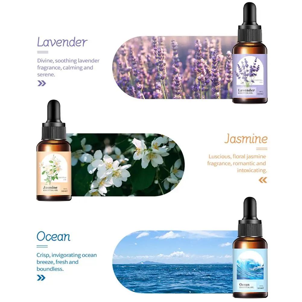 10ml Aromatherapy Essential Oil Diffuser Natural Fragrance Car Perfume Compatible with Air Humidifiers for Home Auto Scents