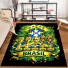 Brazil Soccer Champion Designed floor mat, suitable as a non-slip mat for the living room or bedroom sofa