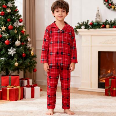 Familien-Weihnachtspyjama-Set Passendes Feiertagsdruck-Pyjama Atmungsaktives Hemd Hose 2-teiliger Anzug Loungewear für Erwachsene Kinder Zuhause
