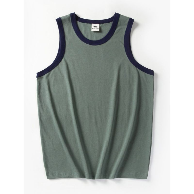 American-Style Fitness Tank Top for Men, Cotton Workout Vest for Summer, Foreign Trade Men's Basketball Sleeveless T-Shirt