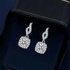 S925 Sterling Silver 0.5/1 Carat Moissanite Bag Earrings Fashion  Casual Simple Design High-end Light Luxury Niche Gift For Girlf