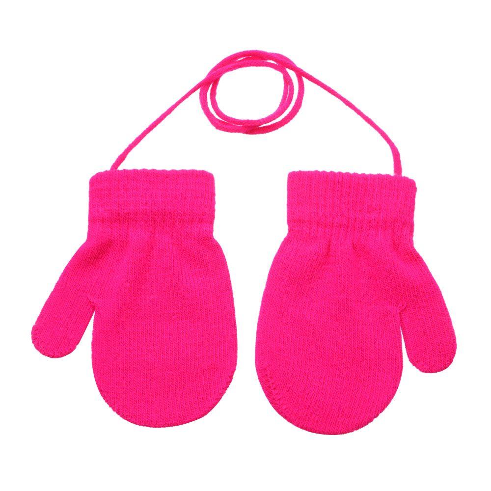 

Winter Cute Baby Boys Girls Knitted Mittens Sports Gloves Thick Warm Kids Gloves рожевий червоний колір