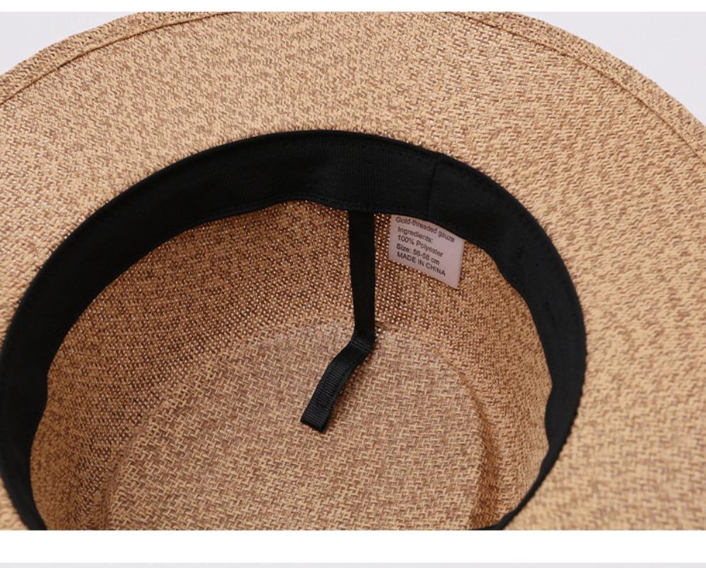 Summer New Classic Wide Brim Sun Hats Women Fashion Casual Versatile Casual Fedoras Hat Outdoor Sun Protection Panama Straw Hat