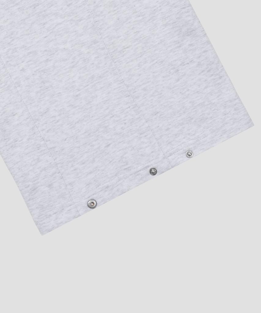 AGOD Side Tuck Snap Wide Sweatpants [White Melange]