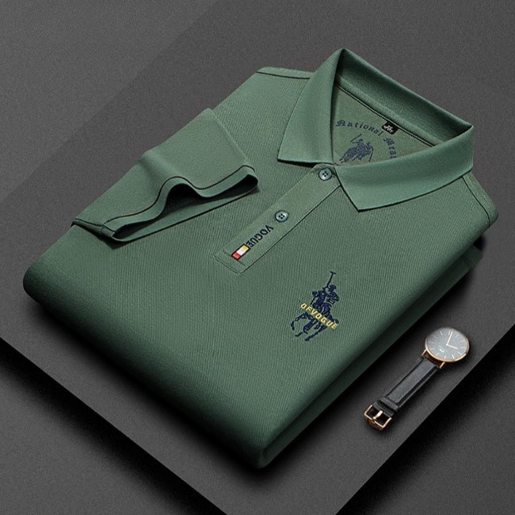 Trend Hub Polo Shirt New Men's Short-sleeved Polo Shirt Mens Embroidery Casual Business Polo Shirt
