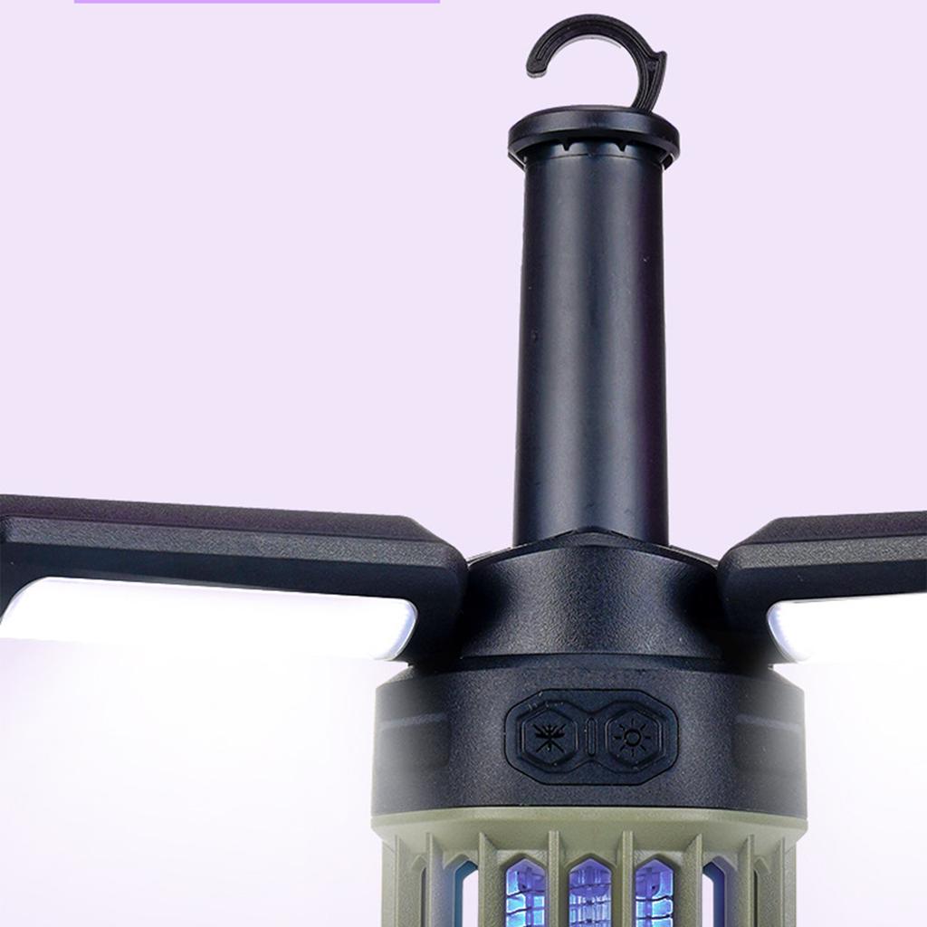 Outdoor Lighting Waterproof Camping Lantern Portable Tent Lantern with Hook Folding Three-petal Mosquito Killer Lantern