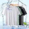 Men's Round Neck Tops Solid Color T Shirt Casual Short Sleeve Top Soft Regular Fit T Shirts Breathable for Sports Travel Beach Daily Wear