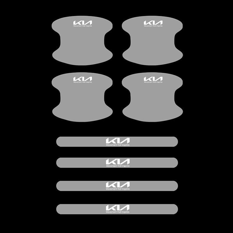 4pcs Car Door Handle Protector Stickers Vinyl Anti-Scratch Protection Auto Film For KIA Rio Ceed Sportage Cerato Soul Sorento