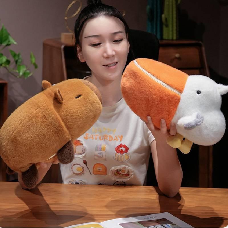 Capybara Plush Pelecanus Toy Transformation Flip Doll Decoration Gift Animal