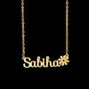 Atoztide Custom Name Necklace for Women with Flower Stainless Steel Jewelry Choker Chain Personalized Mother Kids Birthday Gift