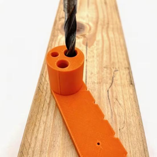 Markierwerkzeug Gezahnte Kante Rutschfestes Design Doppelte Skala Bohrführungslöcher Holzbearbeitung Messlineal DIY Holzbearbeitungszubehör