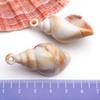 Gold-Plated Natural Shell Conch Pendant for DIY Necklace, Earrings, Wind Chime, or Hanging Ornament.
