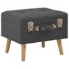 Day and Night - Day and Night Storage Stool 40 Cm Dark Gray Fabric